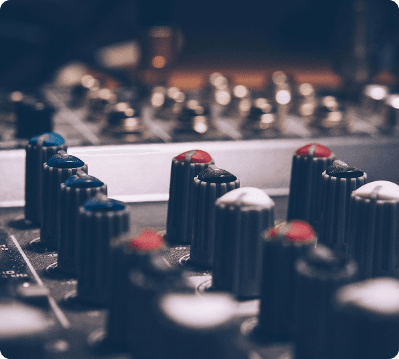 Audio equipment close up